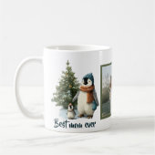 Personalized Winter Penguin “Best Mom Ever” Koffiemok (Links)