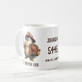 Personalized Winter Penguin Firefighter Gift Mug Koffiemok (Voorkant links)