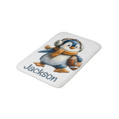 Personalized Winter Penguin Football Kid Badmat (Gekanteld)