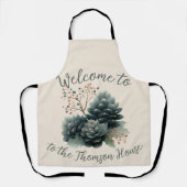 Personalized Winter Pinecone Family Design Schort (Voorkant)