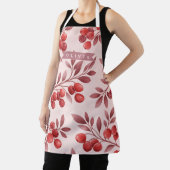Personalized Winter Red Berry Botanical Cottage Schort (Insitu)