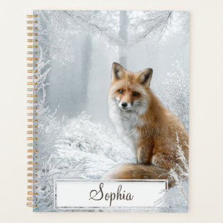 Personalized Winter Woodland Fox Planner
