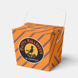 Personalized/Witch & Stripes/Halloween Treat Box Bedankdoosjes