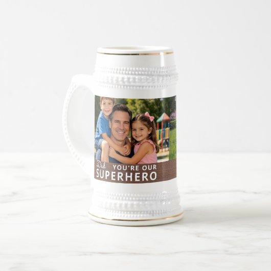 Personalized with 2 Photos and Text Bierpul (Voorkant links)