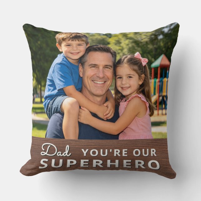 Personalized with 2 Photos and Text Kussen (Voorkant)