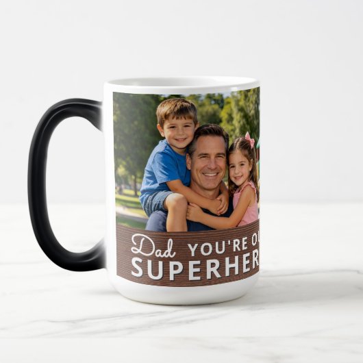 Personalized with 2 Photos and Text Magische Mok (Links)