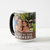 Personalized with 2 Photos and Text Magische Mok (Voorkant links)