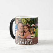 Personalized with 2 Photos and Text Magische Mok (Voorkant links)
