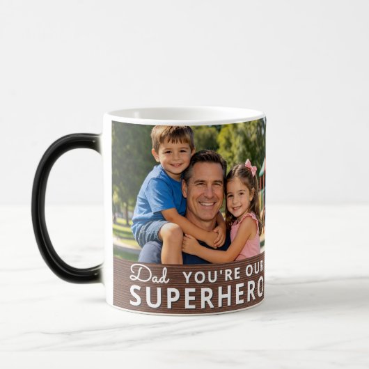 Personalized with 2 Photos and Text Magische Mok (Links)