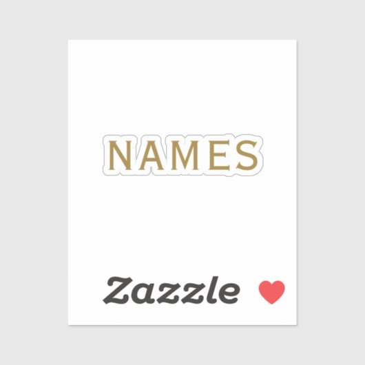 Personalized With Last Name or Nickname on Them Sticker (Vel)