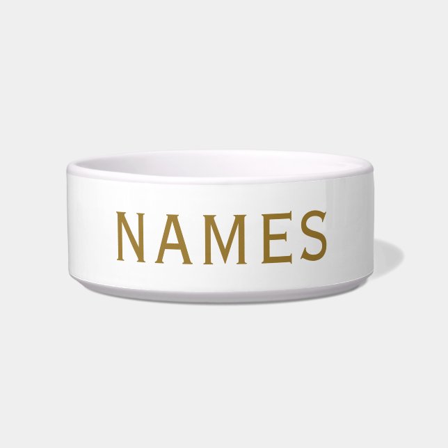 Personalized With Last Name or Nickname on Them Voerbakje (Voorkant)