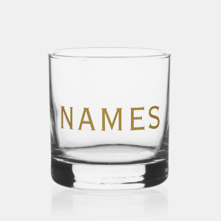Personalized With Last Name or Nickname on Them Whisky Glas