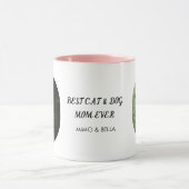 Personalized with Mimo & Bella Best Cat & Dog Mom  Mok (Midden)