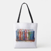 Personalized with Name Book Club with Books Tote Bag (Achterkant)