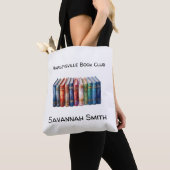 Personalized with Name Book Club with Books Tote Bag (Dichtbij)