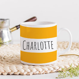 Personalized With Name Custom Dark Yellow Koffiemok