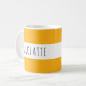 Personalized With Name Custom Dark Yellow Koffiemok (Voorkant links)