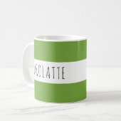 Personalized With Name Custom Green Koffiemok (Voorkant links)