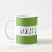 Personalized With Name Custom Green Koffiemok (Links)