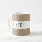 Personalized With Name Custom Latte Koffiemok (Voorkant links)
