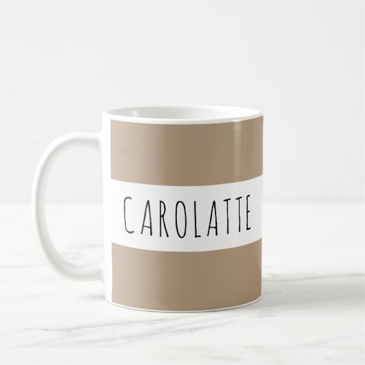 Personalized With Name Custom Latte Koffiemok (Links)