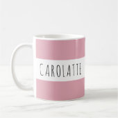 Personalized With Name Custom Pink Koffiemok (Links)