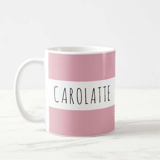 Personalized With Name Custom Pink Koffiemok (Links)