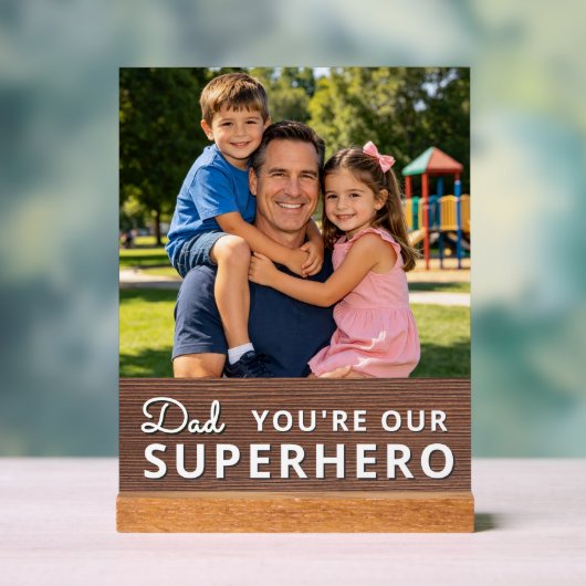 Personalized with photo and text acryl bord (Neutraal)
