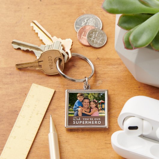 Personalized with Photo and Text Sleutelhanger (Bureau)