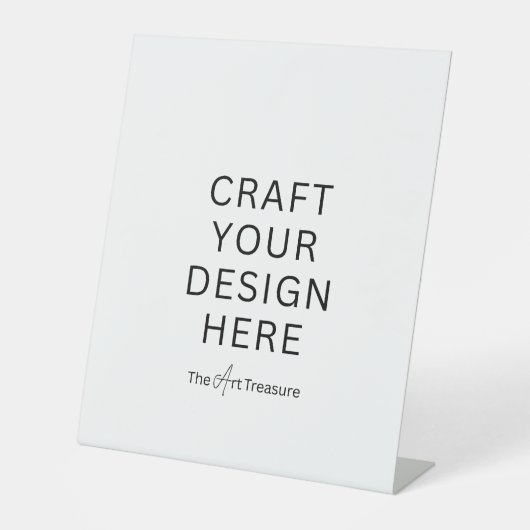 Personalized with Your Design, Logo, Message Reclamebord Met Voetstuk (Voorkant)