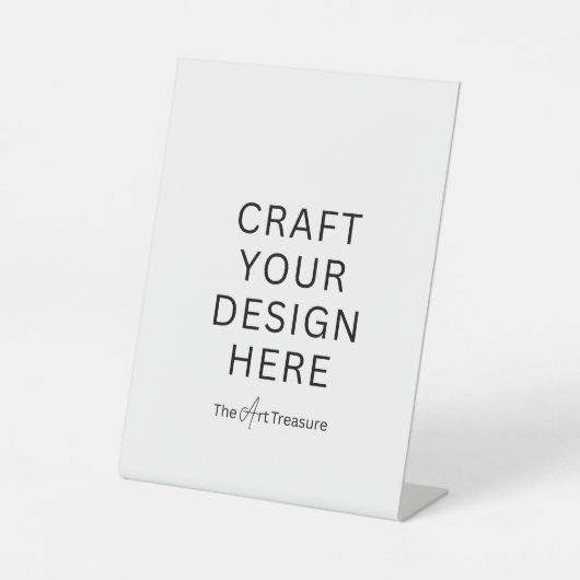 Personalized with Your Design, Logo, Message Reclamebord Met Voetstuk (Voorkant)