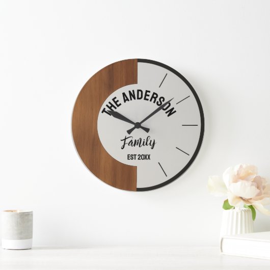 Personalized Wood warmth and charm Family Name  Grote Klok (Huis)