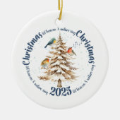 Personalized Woodland Birds Heaven and Nature Sing Keramisch Ornament (Voorkant)