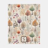 Personalized Woodland Cozy Cabin Fleece Deken (Voorkant)