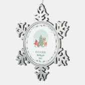 Personalized Woodland Friends  Tin Sneeuwvlok Ornament (Rechts)