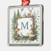 Personalized Woodland Monogram Christmas Ornament (Links)