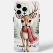 Personalized Woodland Winter, Farmhouse Xmas,      Case-Mate iPhone Case (Achterkant)