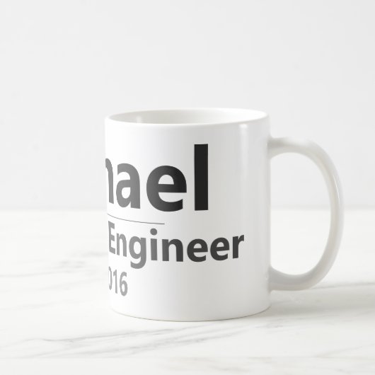 Personalized Work Mug – Custom Name & Job Title Gi Koffiemok (Rechts)
