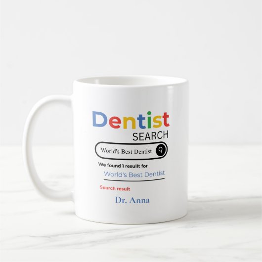 Personalized World’s Best Dentist Search Result Koffiemok (Links)