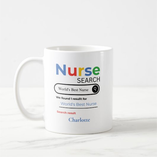 Personalized World’s Best Nurse Search Result Koffiemok (Links)