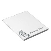 Personalized writing notepads for horse lover notitieblok (Schuin)