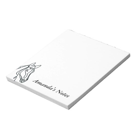 Personalized writing notepads for horse lover notitieblok (Linkerzijde)