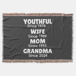 Personalized Year Youthful Wife Mom Grandma, Deken
