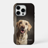Personalized Yellow Lab Portrait iPhone Hoesje (Achterkant)