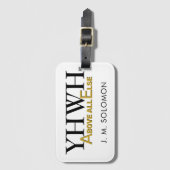 Personalized YHWH YAHWEH Above All Else Christian Bagagelabel (Voorkant (verticaal))
