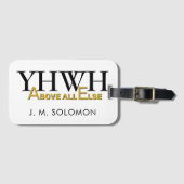 Personalized YHWH YAHWEH Above All Else Christian Bagagelabel (Voorkant (horizontaal))