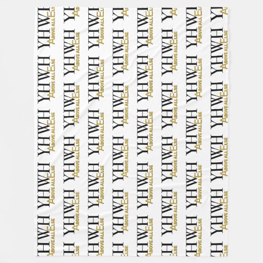 Personalized YHWH YAHWEH Above All Else Christian Fleece Deken (Voorkant)