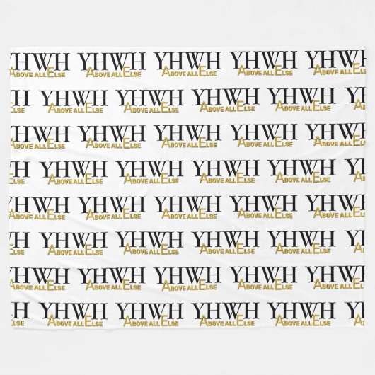 Personalized YHWH YAHWEH Above All Else Christian Fleece Deken (Voorkant (Horizontaal))