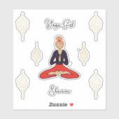 Personalized Yoga Girl Sticker (Vel)