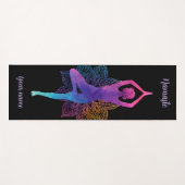 Personalized Yoga Mat – Colorful Yoga Pose (Voorkant (horizontaal))